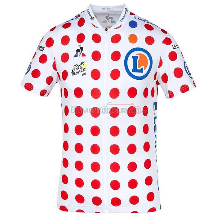Abbigliamento Ciclismo Tour de France Manica Corta 2020 Bianco Rosso(2)
